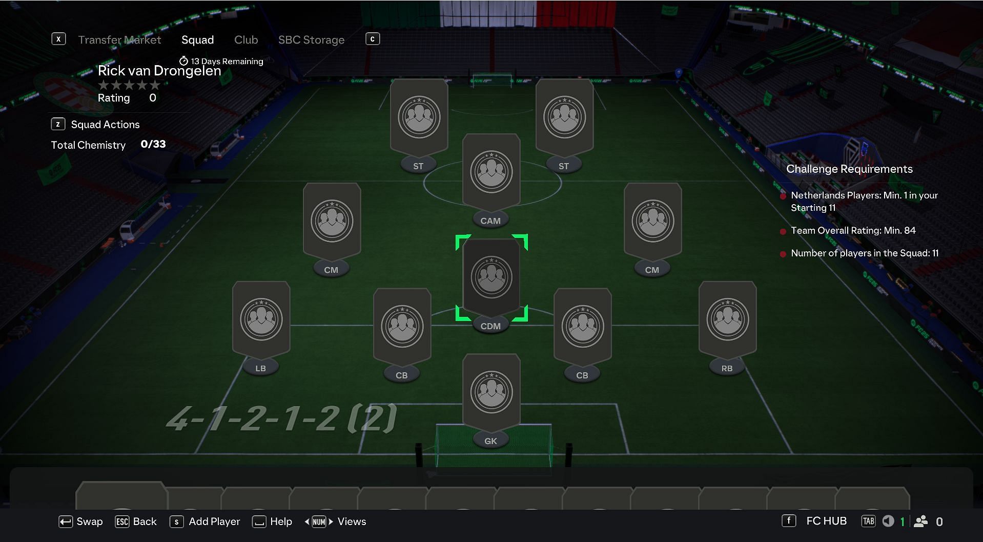 Tasks to complete Ricky Van Drongelen TOTS SBC (Image via EA Sports)